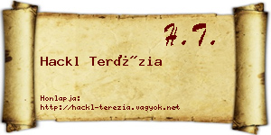 Hackl Terézia névjegykártya